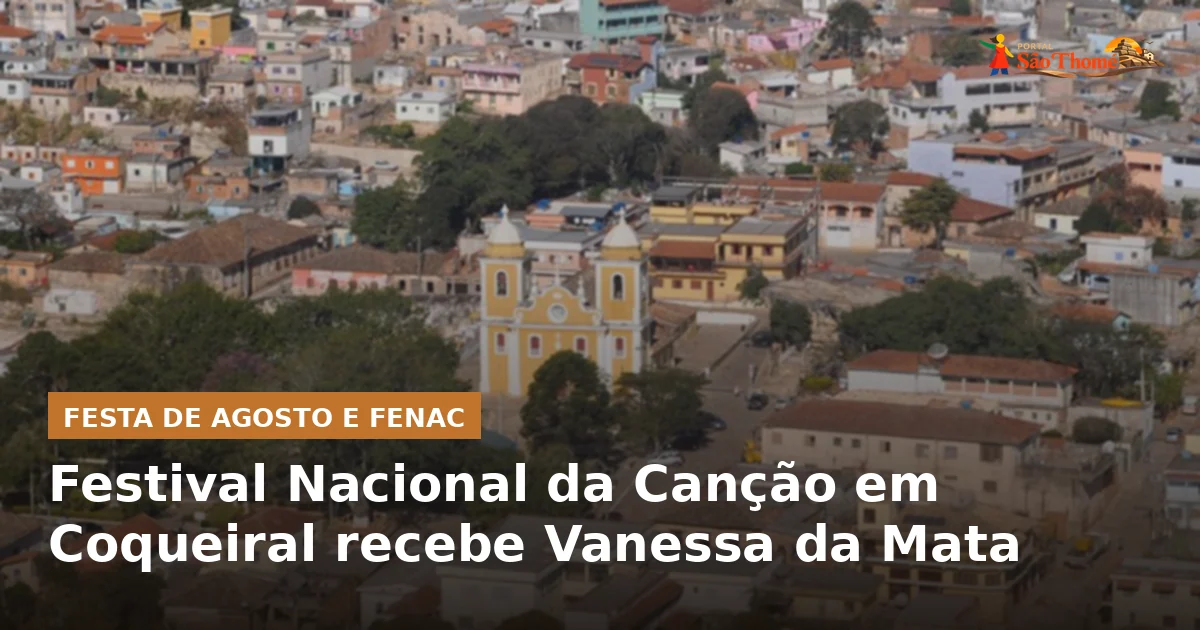 Festival Nacional da Canção em Coqueiral recebe Vanessa da Mata