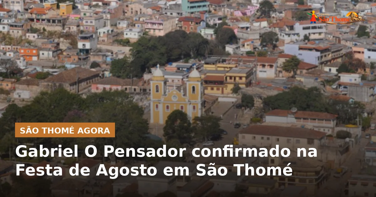 Gabriel O Pensador confirmado na Festa de Agosto em São Thomé