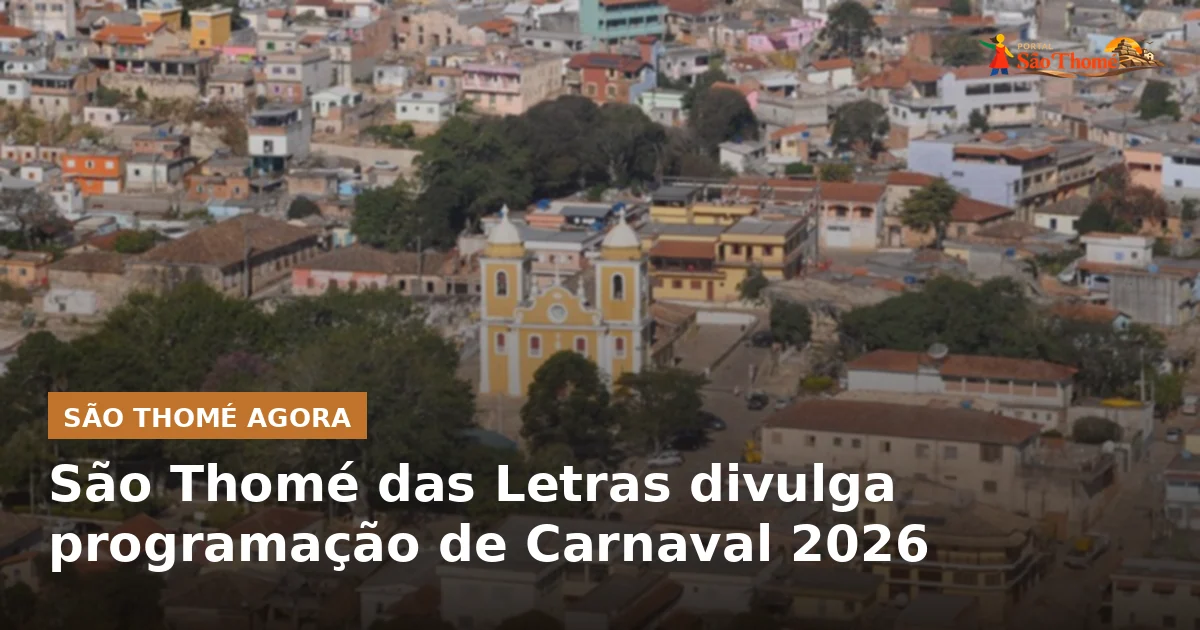 São Thomé das Letras divulga programação de Carnaval 2026